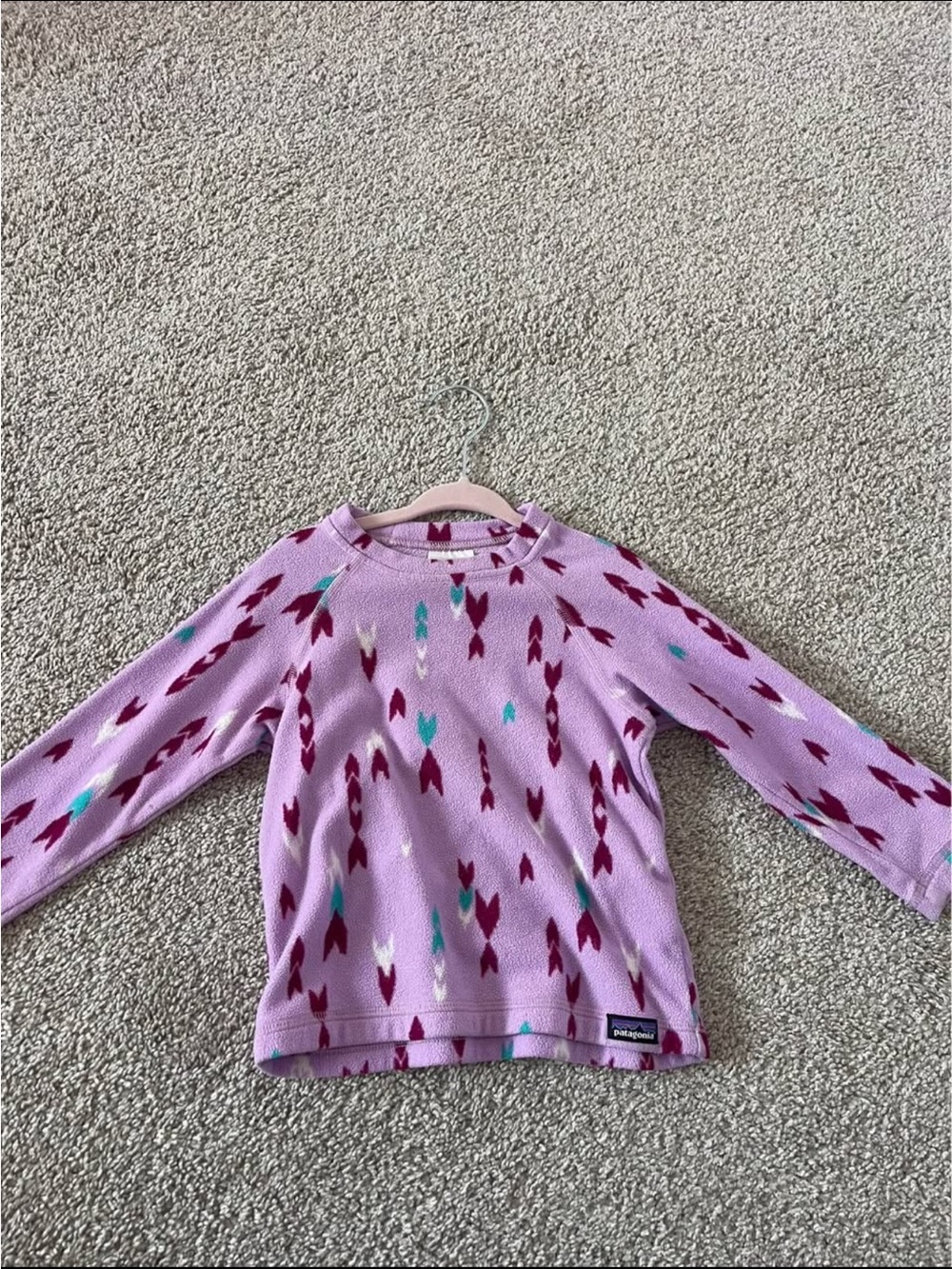 Kids Long-Sleeve Pink Patterned Top Patagonia